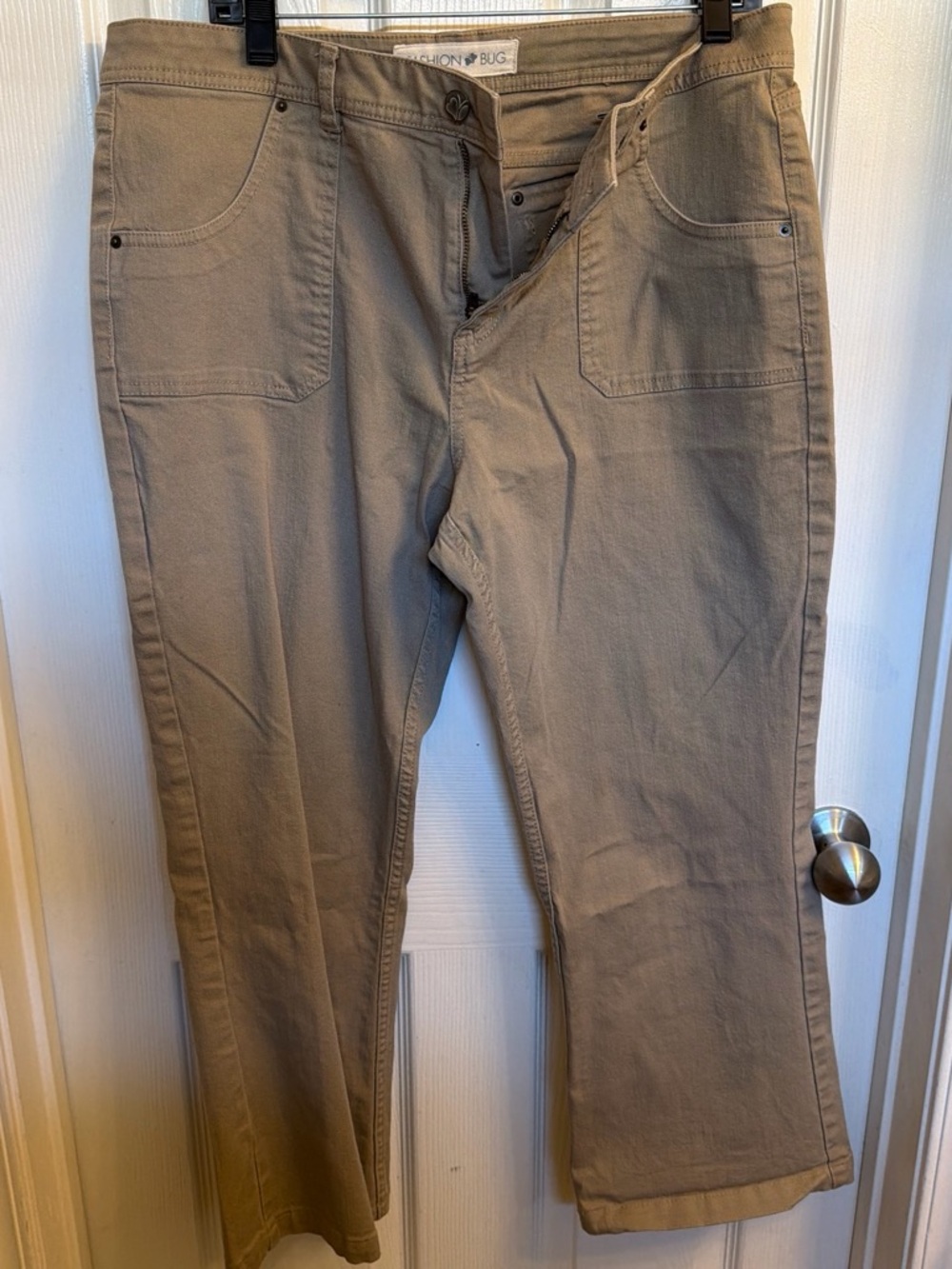 Fashion Bug Women's Boot Cut Jeans in Khaki